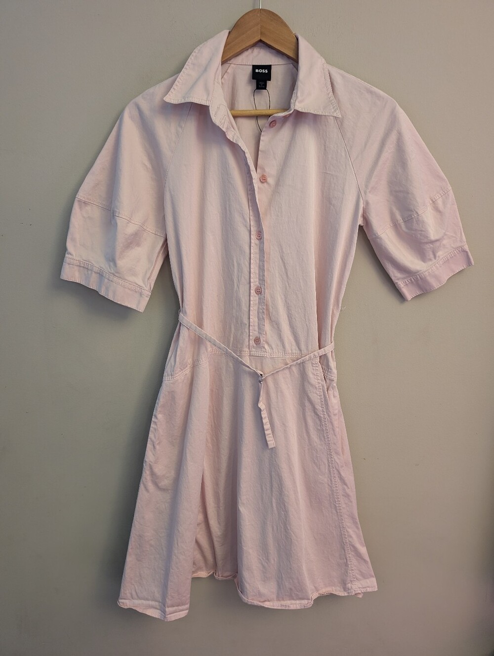 Boss Pink Shirt Dress Size 2